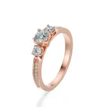 Pierścionek z różowego złota z diamentami AJPZ_088